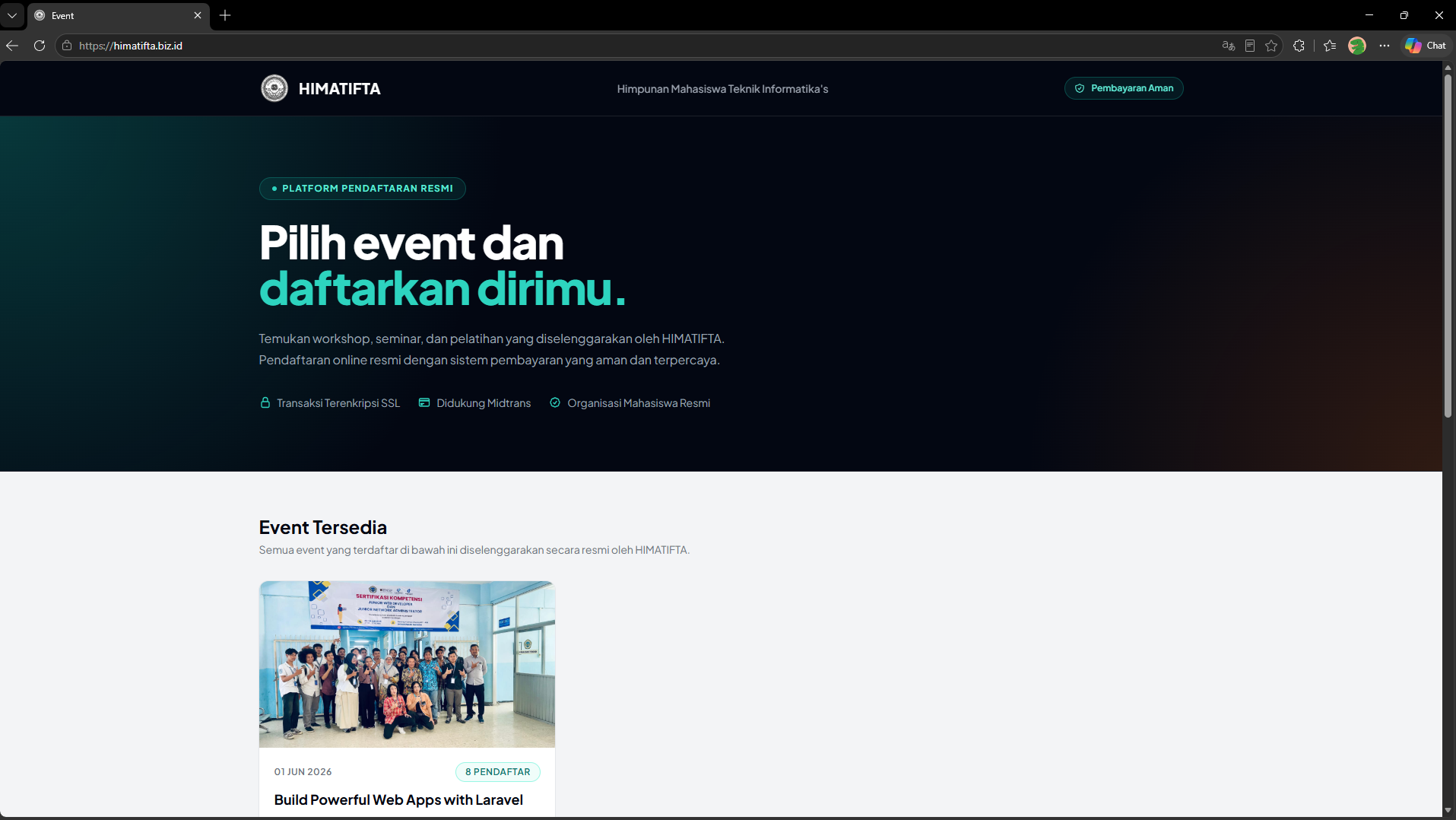 Penjualan Tiket Event Hima
